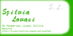 szilvia lovasi business card